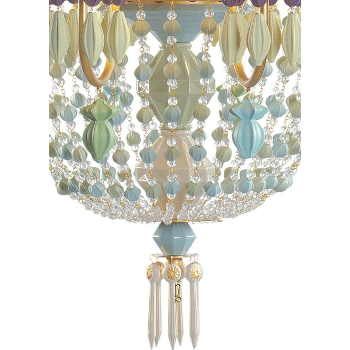 12-Light Porcelain Tulip Chandelier