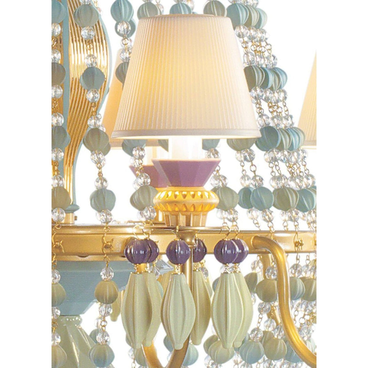 12-Light Porcelain Tulip Chandelier