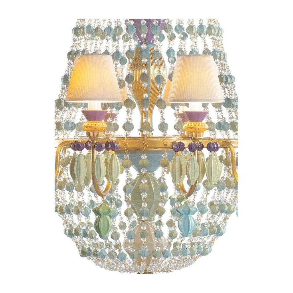 12-Light Porcelain Tulip Chandelier