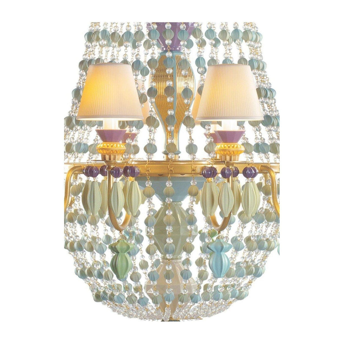 12-Light Porcelain Tulip Chandelier