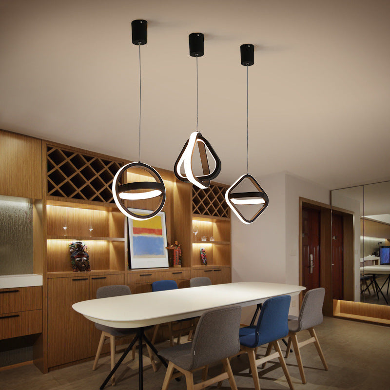 Nordic Single Head Geometric Pendant Light