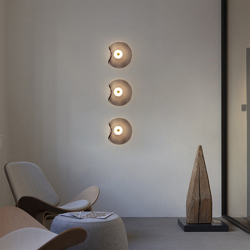 Irregular Glass Round Wall Lamp