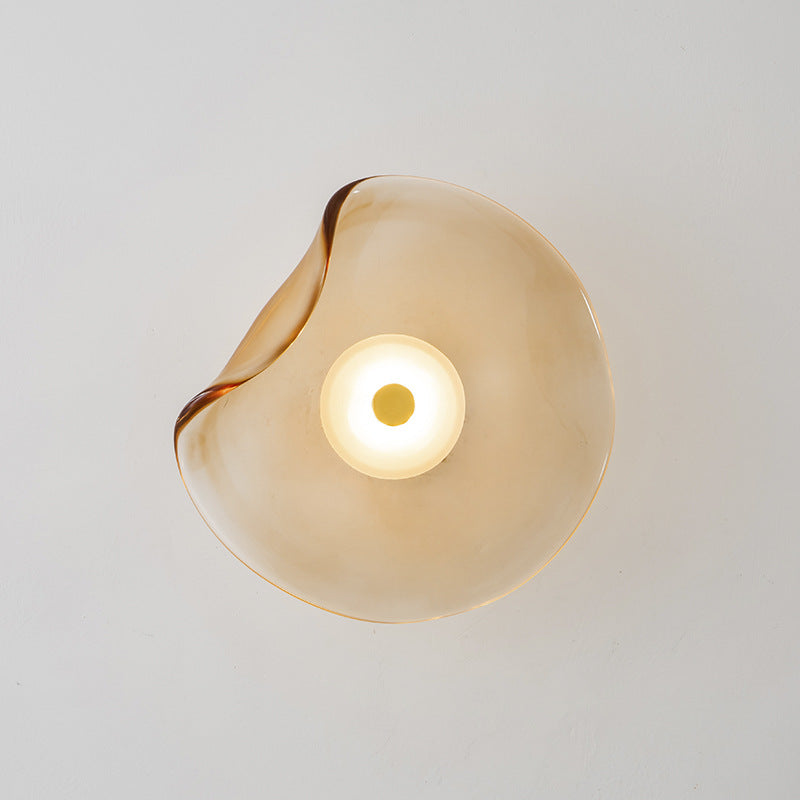 Irregular Glass Round Wall Lamp