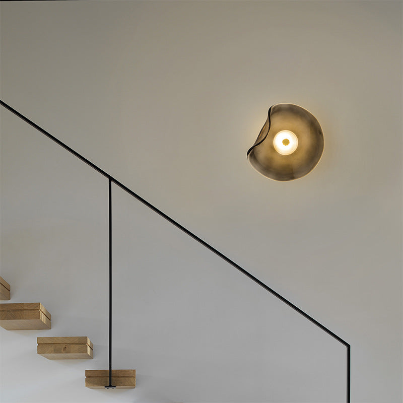 Irregular Glass Round Wall Lamp