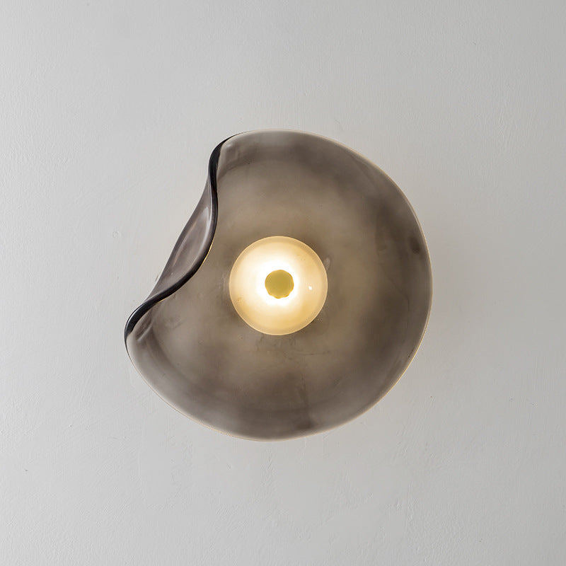 Irregular Glass Round Wall Lamp