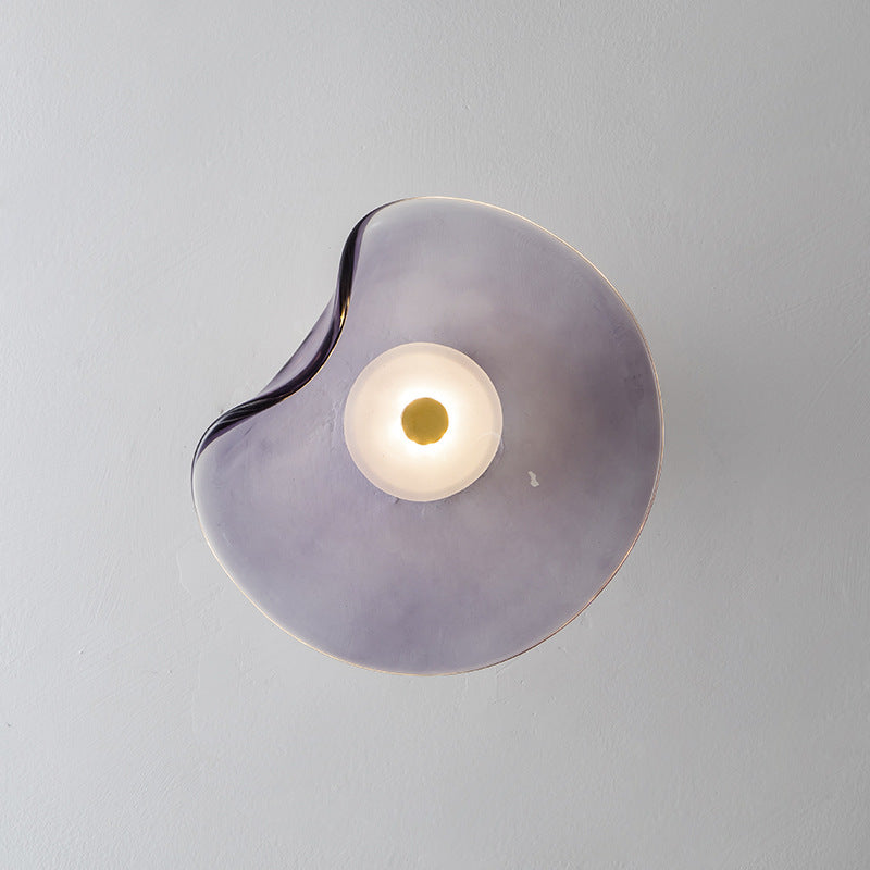 Irregular Glass Round Wall Lamp