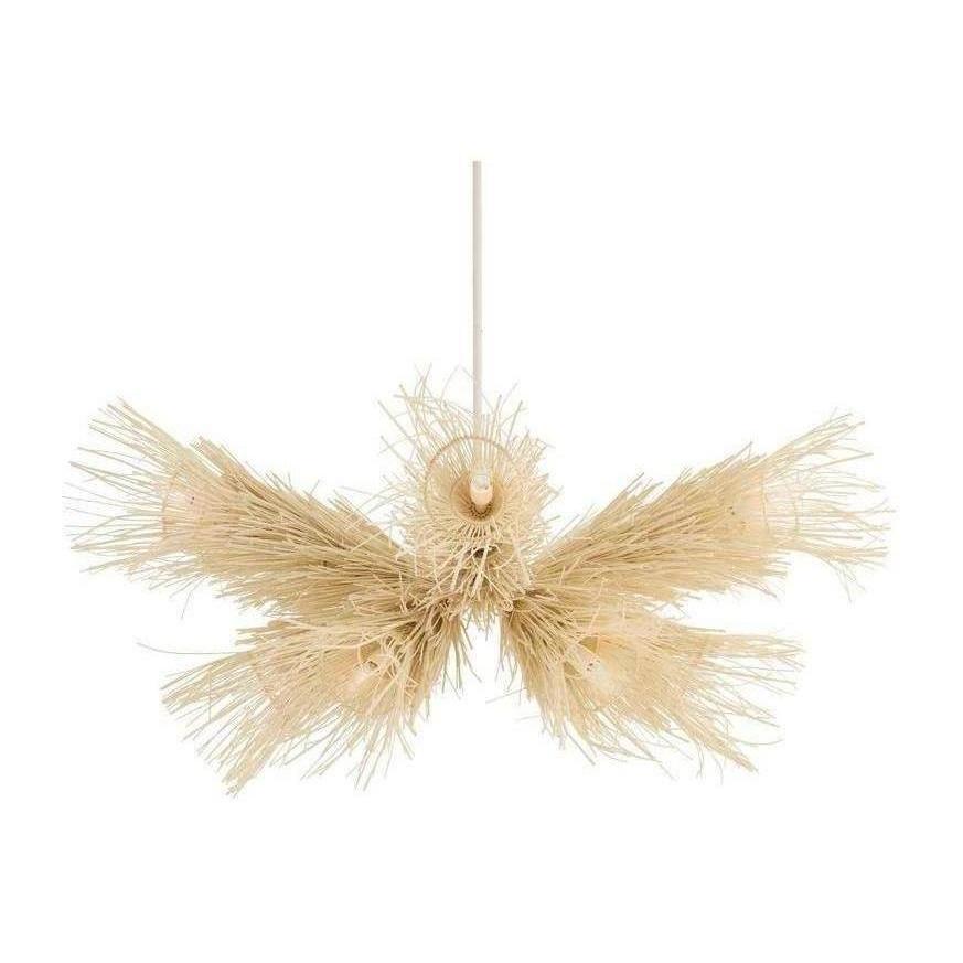 Bleached Rattan Frond Chandelier / Default Title