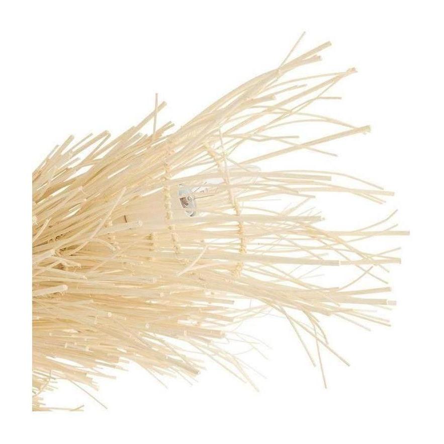 Bleached Rattan Frond Chandelier
