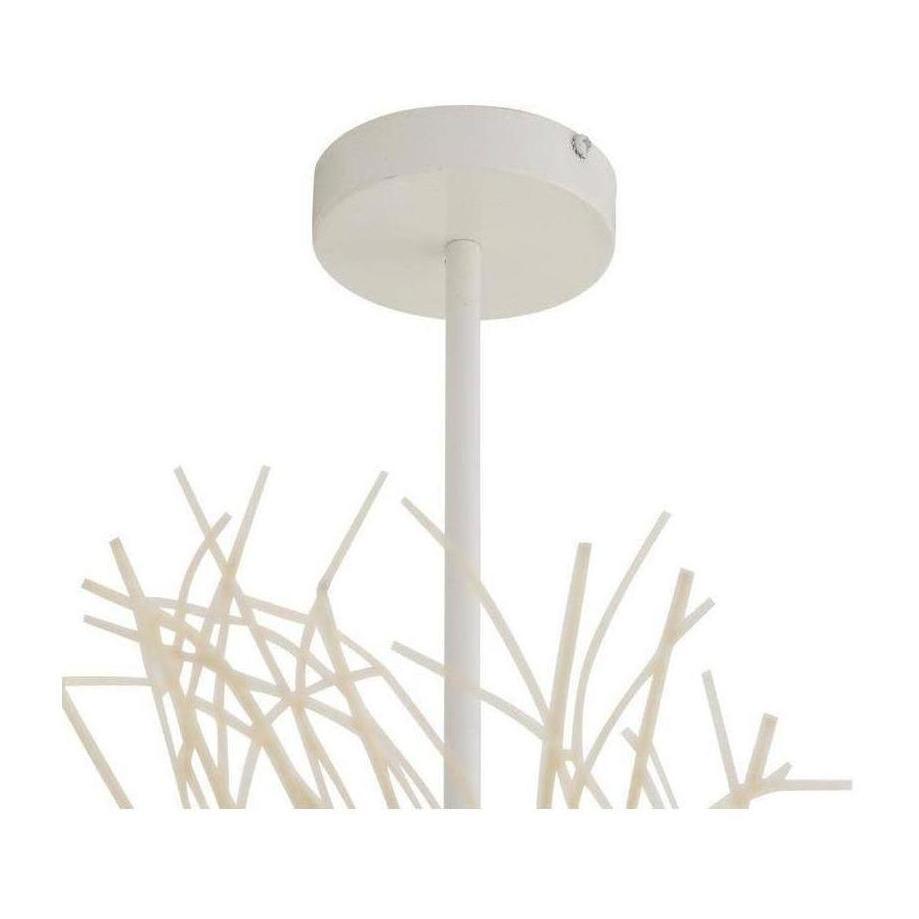 Bleached Rattan Frond Chandelier