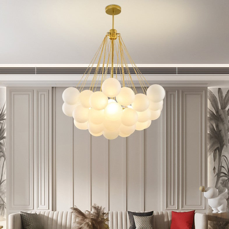 Postmodern White Glass Bubble Pendant Light