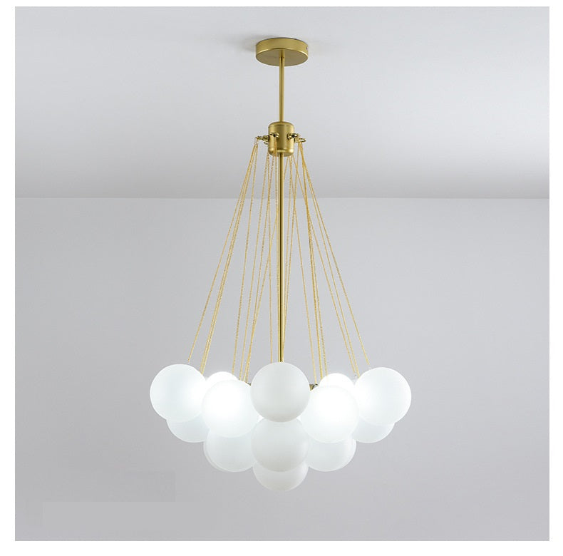 Postmodern White Glass Bubble Pendant Light