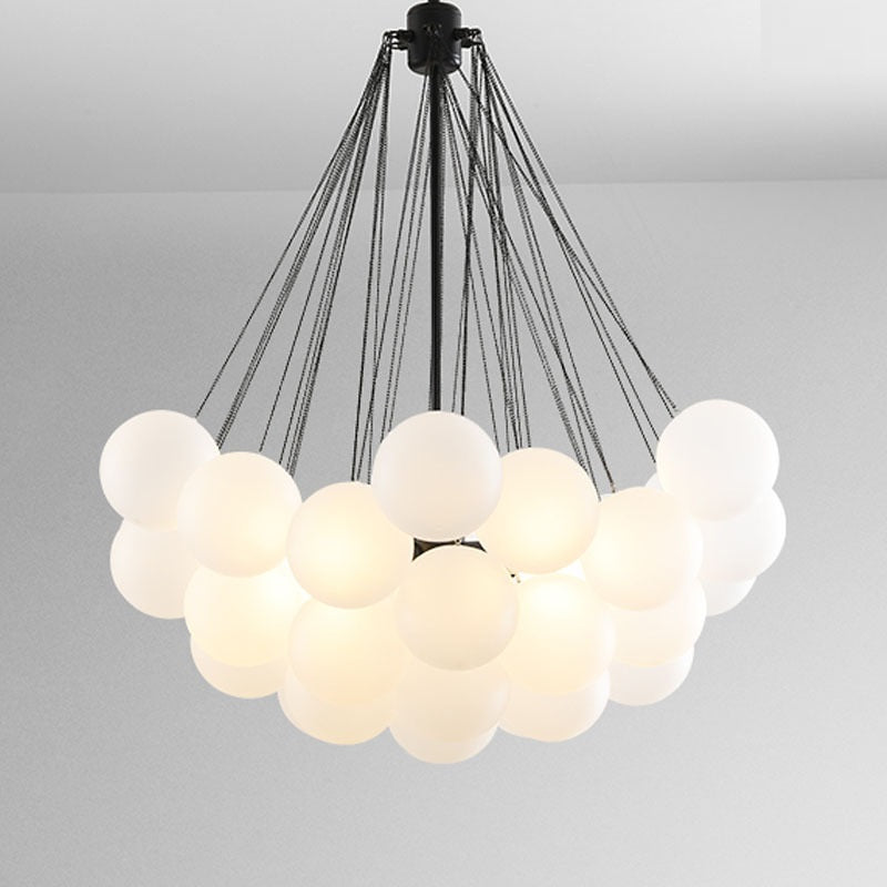 Postmodern White Glass Bubble Pendant Light