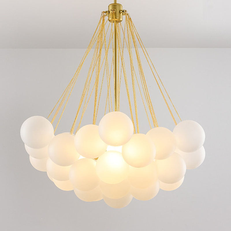 Postmodern White Glass Bubble Pendant Light
