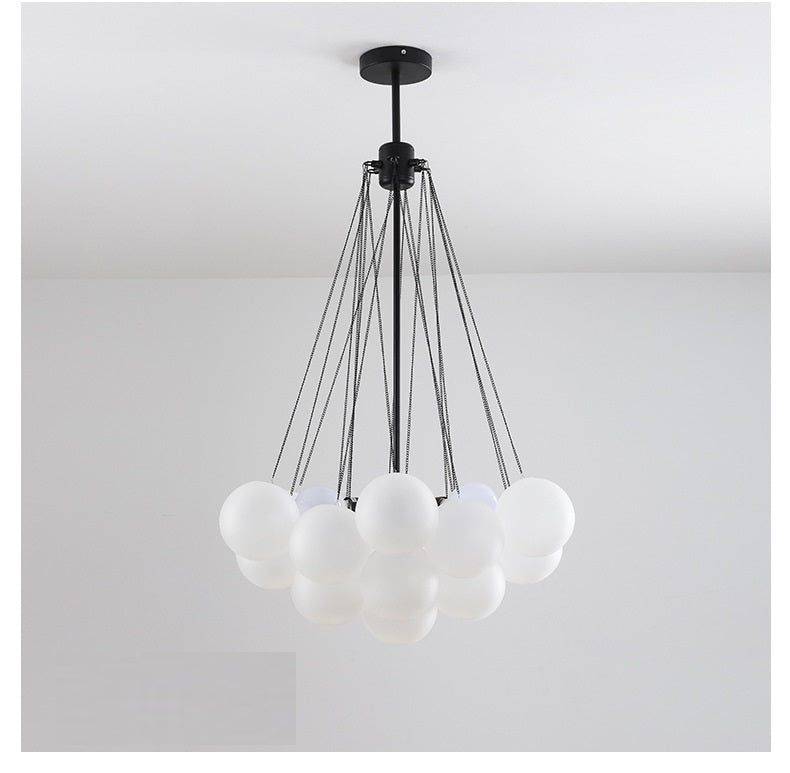 Postmodern White Glass Bubble Pendant Light