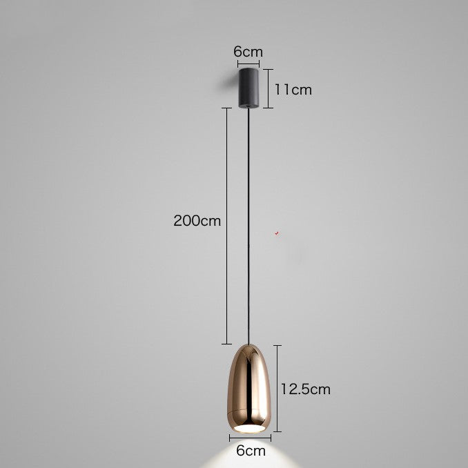 Modern Bullet Pendant Bedside Light
