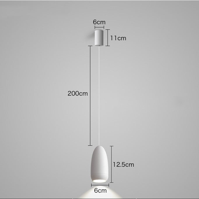 Modern Bullet Pendant Bedside Light