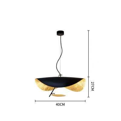 Nordic Glass LED Pendant Light / Outer black 60cm single head