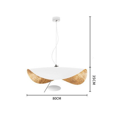Nordic Glass LED Pendant Light / Outer black 80cm single head