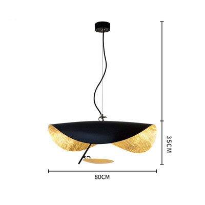 Nordic Glass LED Pendant Light / Outer black 60cm double head