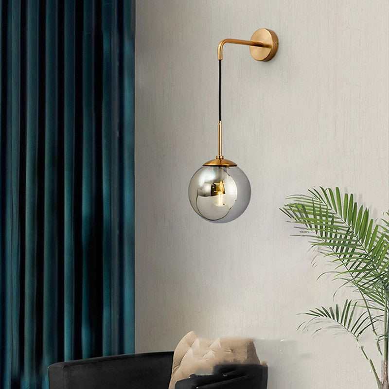 Nordic Glass Bedside Wall Light