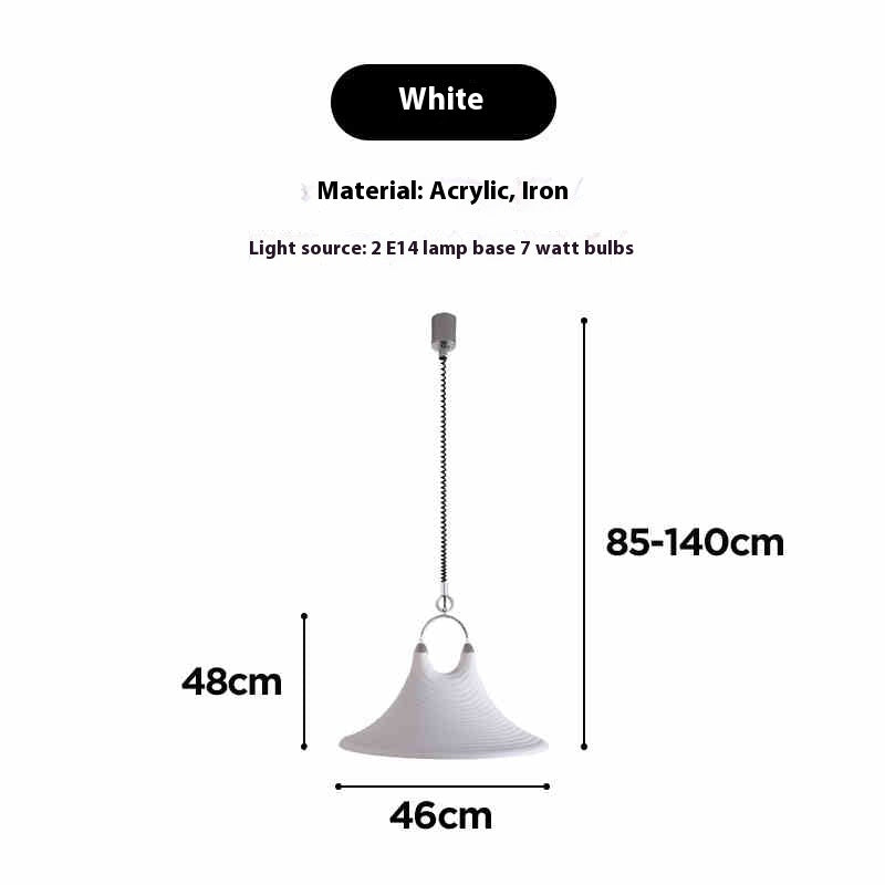 Two-Light Striped Horn Pendant Light / Color