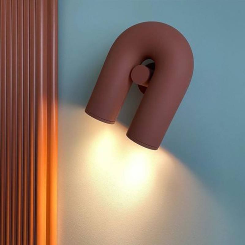 U-Shaped Colour Accent Wall Light / Three Colors / Gray