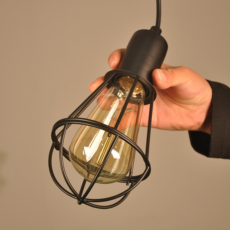 Vintage Iron Cage Pendant Light