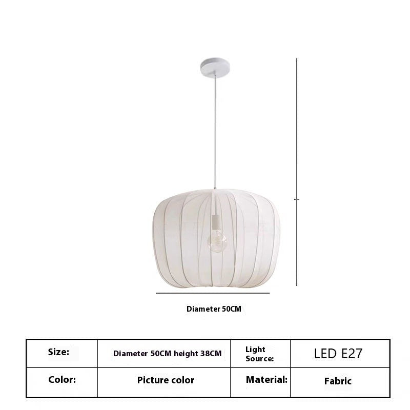 White Fabric Nordic Pendant Light